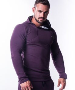 Мастерка NEBBIA AW ASYMETRICAL HOODIE в кольорі бургунді 721