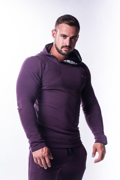Мастерка NEBBIA AW ASYMETRICAL HOODIE в кольорі бургунді 721