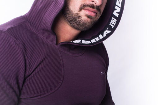 Мастерка NEBBIA AW ASYMETRICAL HOODIE в кольорі бургунді 721 - Зображення 6