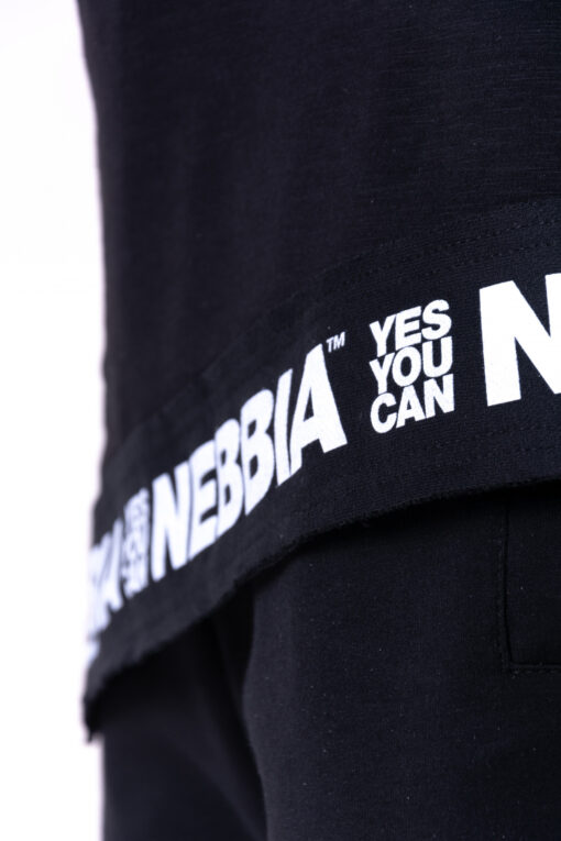 Чорна майка NEBBIA Be rebel! 141 - Зображення 5