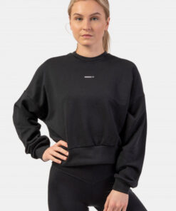 ЧОРНА ВІЛЬНА ТОЛСТОВКА SWEATSHIRT "FEELING GOOD" 420