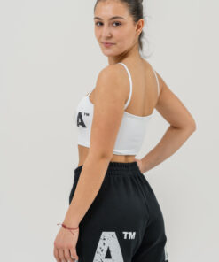 WHITE BANDEAU BRA BACK CHECK 612