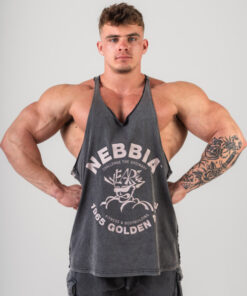 Майка Washed Muscle Back Stringer GOLDEN AGE Black 791