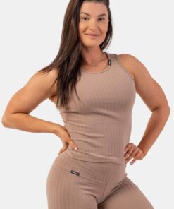 МАЙКА ORGANIC COTTON RIBBED TANK TOP BROWN 414