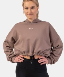 ХУДІ LOOSE FIT CROP HOODIE ICONIC BROWN 421