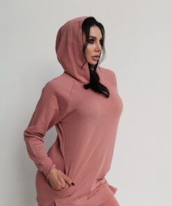 ХУДІ EVERYDAY HERO LONG SWEATSHIRT WITH A HOODIE OLD ROSE 580