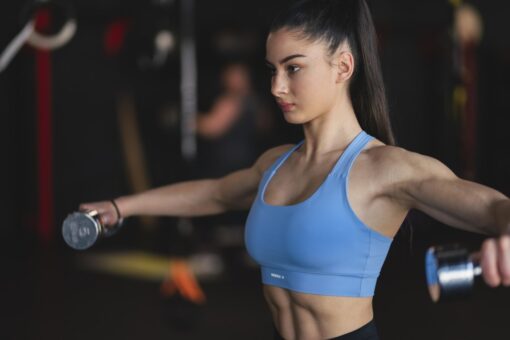 ТОП ACTIVE SPORTS BRA WITH MEDIUM IMPACT LIGHT BLUE 413 - Зображення 8