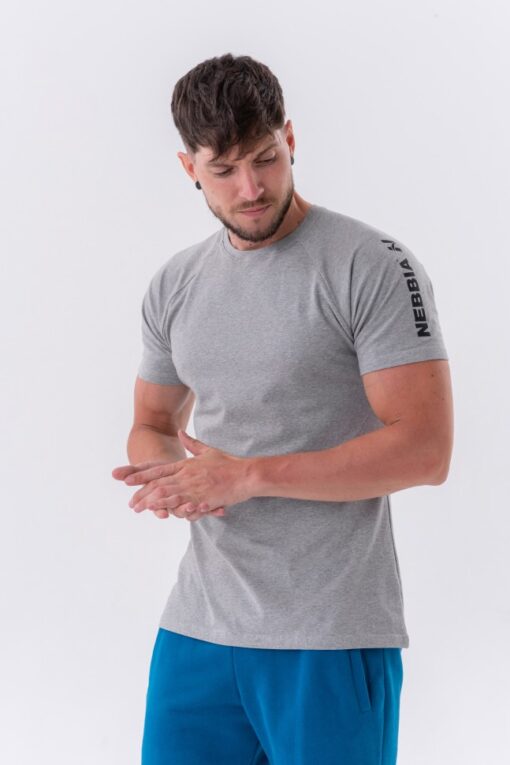 Футболка Sporty Fit T-shirt “Essentials” Light Grey 326 - Зображення 4