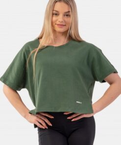 Топ Organic Cotton Loose Fit “The Minimalist” Crop Top 417 Dark Green
