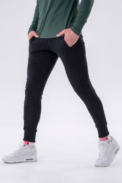 Штани Slim sweatpants with zip pockets “Re-gain” 320 Black - Зображення 6