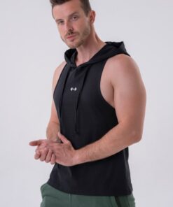 Майка Nebbia Fitness Tank top with a hoodie Black 323