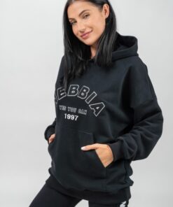 Худі Nebbia Branded Oversized Hoodie Gym Rat Black 256