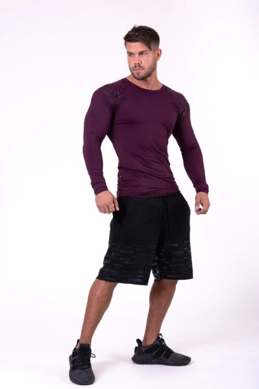 Чоловічий лонгслів Nebbia Hero Compression Shirt 146 Burgundy - Зображення 5
