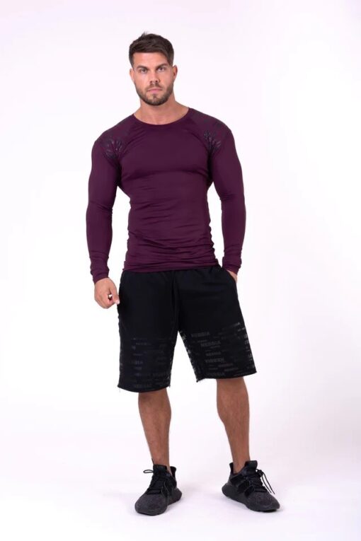Чоловічий лонгслів Nebbia Hero Compression Shirt 146 Burgundy - Зображення 4
