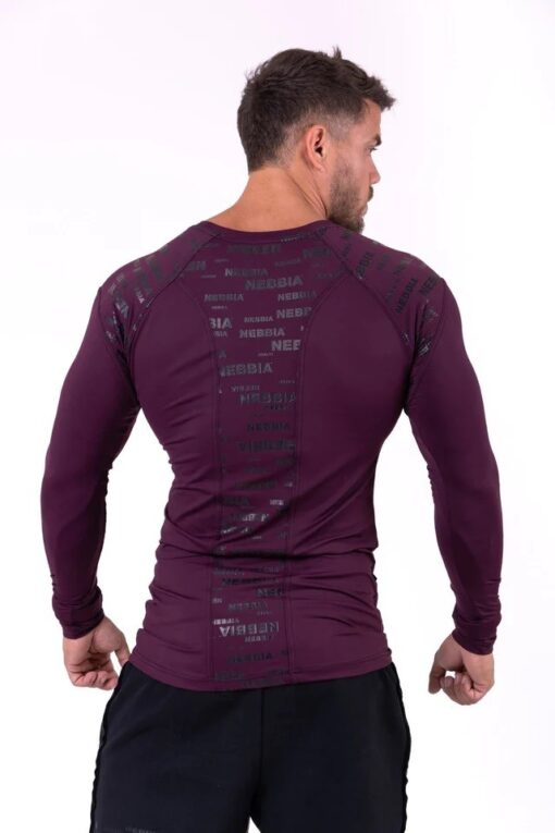 Чоловічий лонгслів Nebbia Hero Compression Shirt 146 Burgundy - Зображення 2