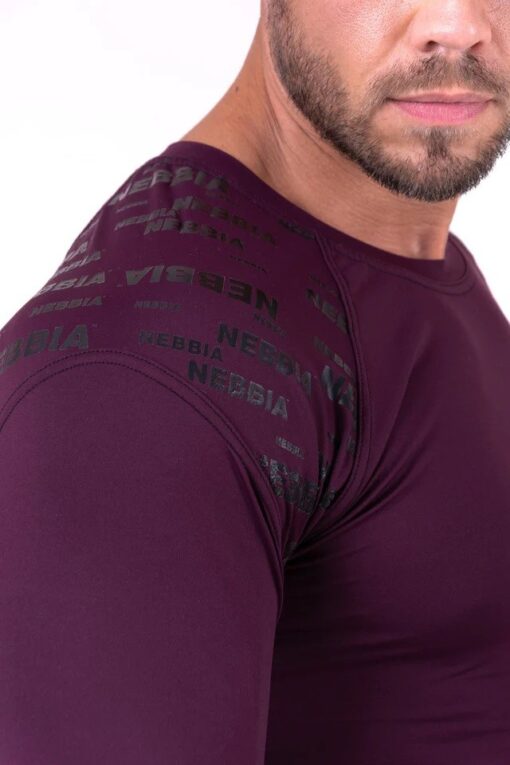 Чоловічий лонгслів Nebbia Hero Compression Shirt 146 Burgundy - Зображення 7
