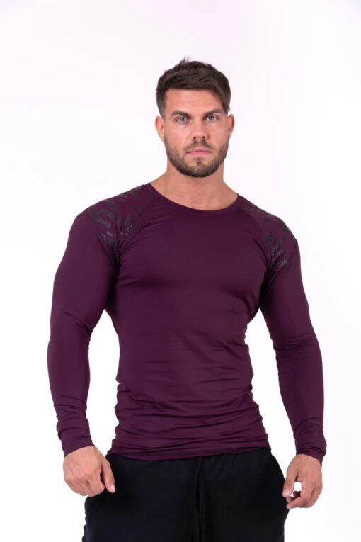 Чоловічий лонгслів Nebbia Hero Compression Shirt 146 Burgundy - Зображення 3