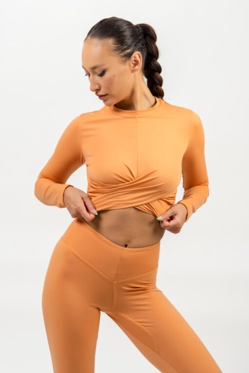 Топ Cropped Long Sleeve Top ELEVATED Orange 468 - Зображення 5