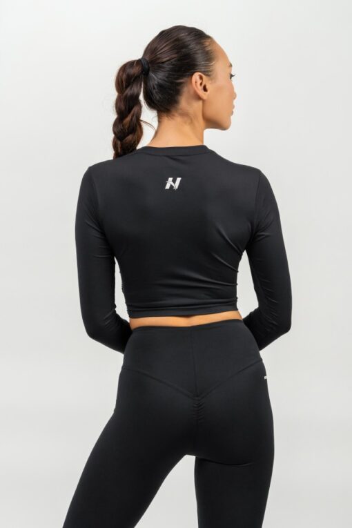 Топ Cropped Long Sleeve Top ELEVATED Black 468 - Зображення 9