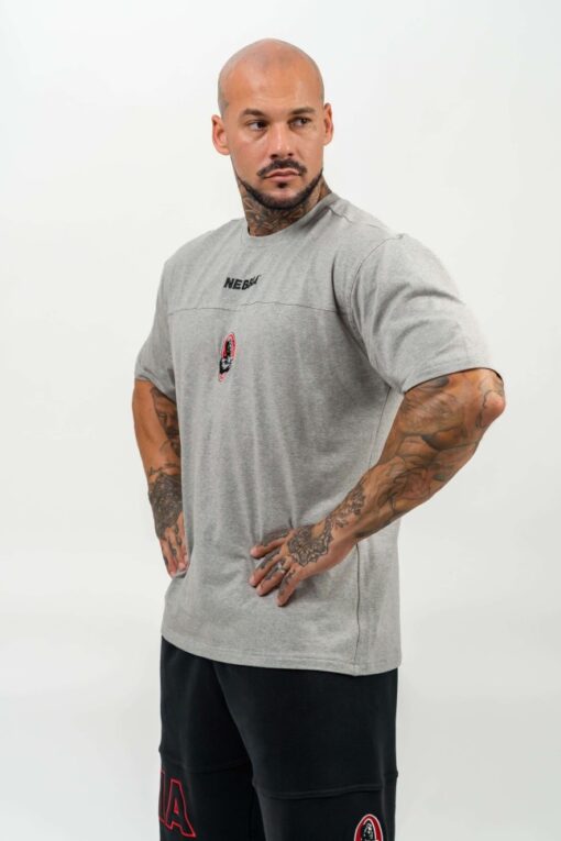 Футболка Nebbia Loose T-shirt LEGENDARY Light Grey 712 - Зображення 3