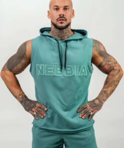 Безрукавка Nebbia Sleeveless Hoodie Sweatshirt IRON BEAST Green 710