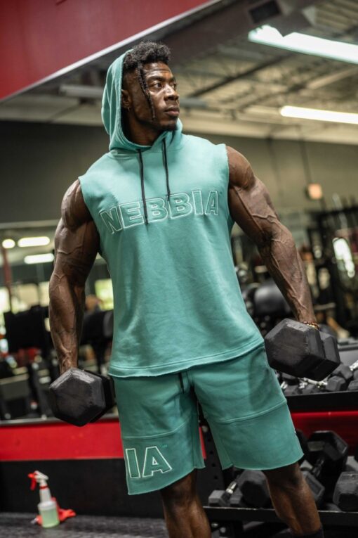 Безрукавка Nebbia Sleeveless Hoodie Sweatshirt IRON BEAST Green 710 - Зображення 8