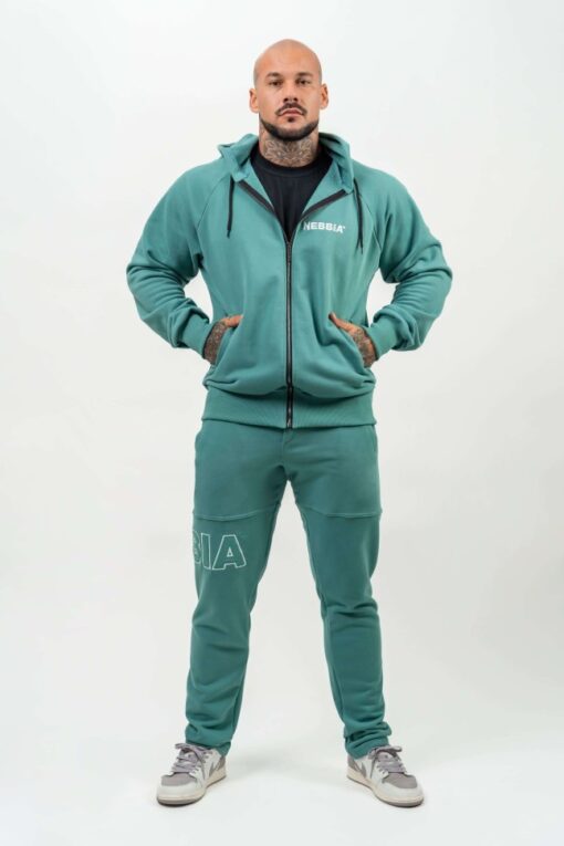 Кофта Nebbia Long Zip Up Hoodie BEYOND ORDINARY Green 707 - Зображення 5