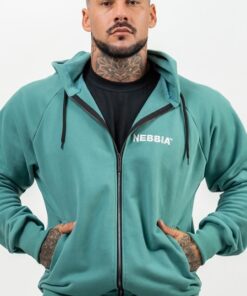 Кофта Nebbia Long Zip Up Hoodie BEYOND ORDINARY Green 707