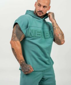 Безрукавка Nebbia Hooded T-shirt Gym Rag top CHAMPION Green 706