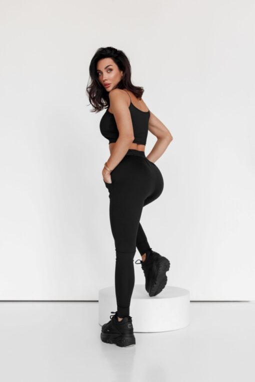 Штани Slim Fit Leggings Pants GYM SPIRIT Black 466 - Зображення 2