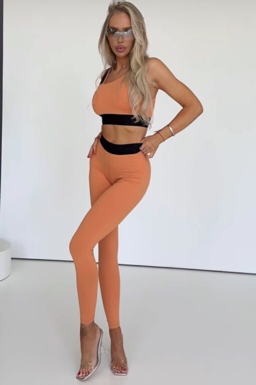 Легінси High Waisted Scrunch Butt Leggings ELITE Orange 465 - Зображення 4