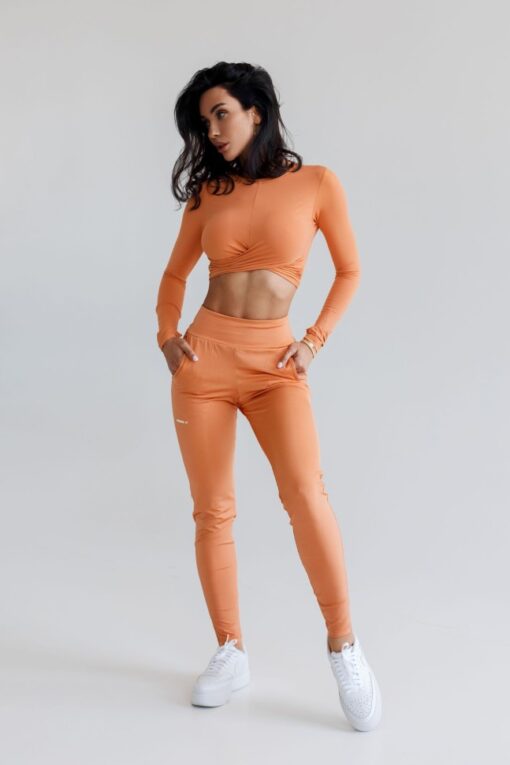Топ Cropped Long Sleeve Top ELEVATED Orange 468 - Зображення 4