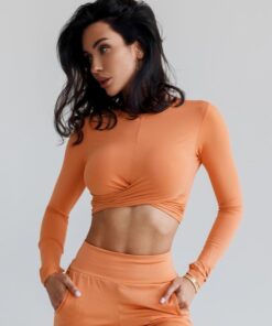Топ Cropped Long Sleeve Top ELEVATED Orange 468