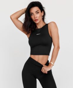 Майка Cropped Tank Top CONFIDENCE Black 476