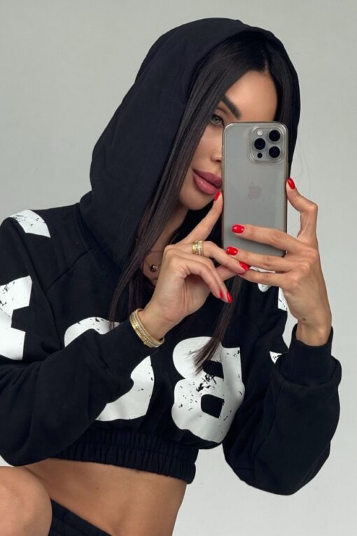 Худі Nebbia Training cropped hoodie Black 619 - Зображення 4