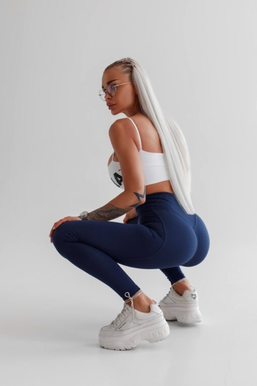 Легінси Nebbia High waisted gym leggings GLUTE CHECK Dark Blue 613 - Зображення 9