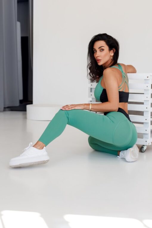 Легінси High Waisted Designer Leggings SIGNATURE Green 463 - Зображення 6