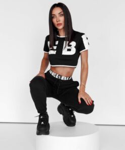 Топ Nebbia Oversized crop top GAME ON Black 610