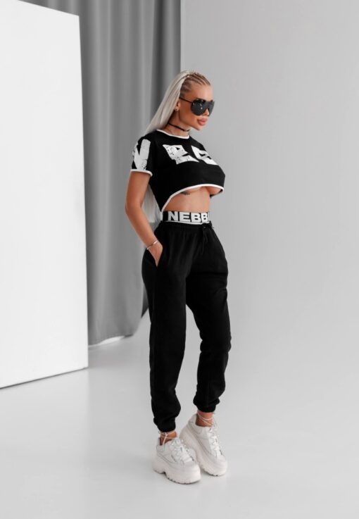 Топ Nebbia Oversized crop top GAME ON Black 610 - Зображення 7