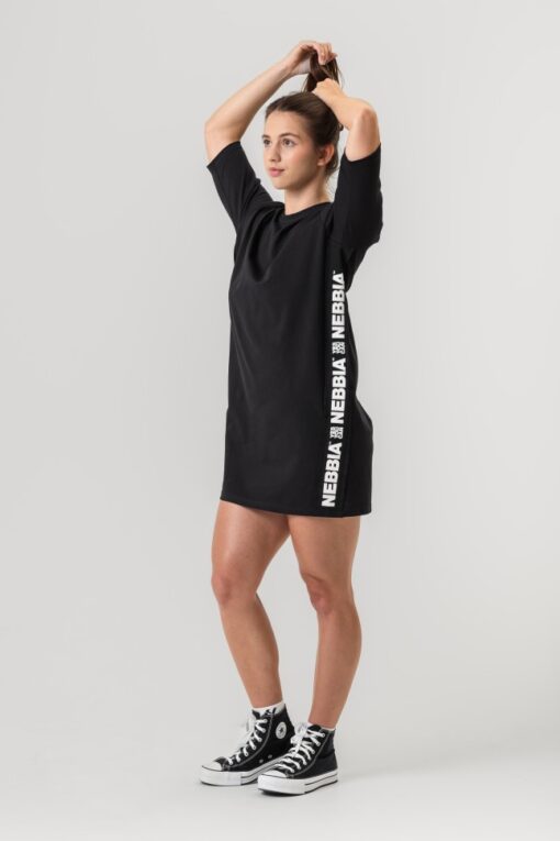 Плаття Oversized T-Shirt Dress NEBBIA CLUB Black 594 - Зображення 2