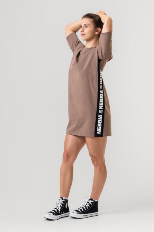 Плаття Oversized T-Shirt Dress NEBBIA CLUB Brown 594 - Зображення 2