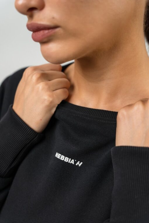 Світшот Nebbia Crop Crew Neck Sweatshirt GYM SPIRIT Black 483 - Зображення 4