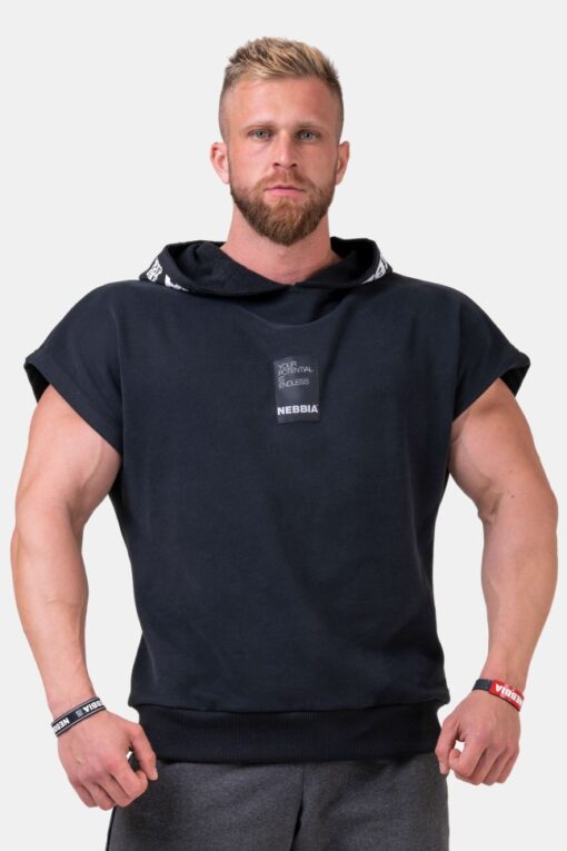 Безрукавка Nebbia NO LIMITS Rag Top with a Hoodie Black 175 - Зображення 8