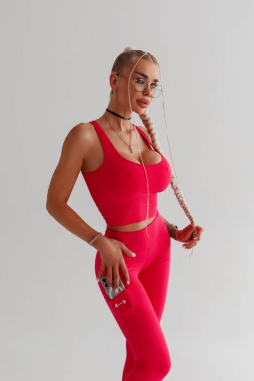 Майка Sporty Slim Fit Crop Tank Top 422 Pink - Зображення 5