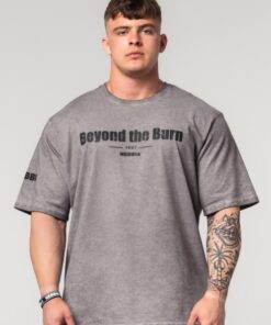 Футболка Nebbia Washed-off Heavyweight Cotton Oversized T-shirt GRIND Light Grey 370