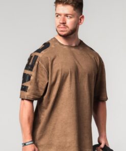 Футболка Nebbia Washed-off Oversized T-shirt LIFTING CLUB Light Brown 368