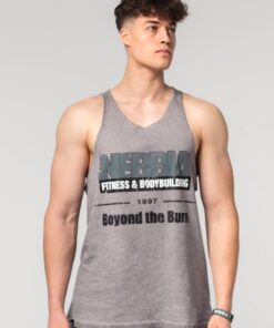 Майка Nebbia Washed-off Oversized Stringer MAX OUT Light Grey 359