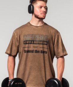 Футболка Nebbia Washed-off Oversized T-shirt HERITAGE Light Brown 355