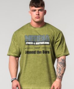 Футболка Nebbia Washed-off Oversized T-shirt HERITAGE Green 355