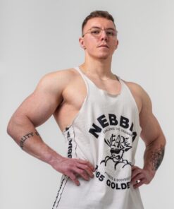 Майка Nebbia Washed Muscle Back Stringer GOLDEN AGE Light Grey 791